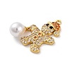 Santa Claus Brass Micro Pave Cubic Zirconia Pendants KK-Q010-03G-2