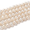 Natural Cultured Freshwater Pearl Beads Strands X-PEAR-L001-G-14-6
