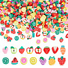 300Pcs 15 Style Handmade Polymer Clay Beads Accessories CLAY-GO0001-01-1