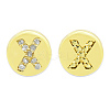 Brass Micro Pave Clear Cubic Zirconia Beads KK-T030-LA843-XX3-3