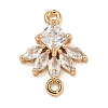 Brass Pave Clear Cubic Zirconia Connector Charms LS-ZIRC-U004-02G-01-1