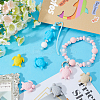 12Pcs 6 Colors Turtle Food Grade Eco-Friendly Silicone Focal Beads SIL-SC0001-88-4