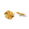 Vintage Exaggerated Stainless Steel Flower Stud Earrings QO2970-2-1