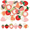 24Pcs 6 Style Zinc Alloy Enamel Pendants ENAM-AR0001-68-1