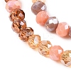 Electroplate Glass Beads Strands GLAA-T023-A16-05-3