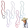 5Pcs 5 Colors Nylon Hair Ties Wigs OHAR-GA0001-15-1