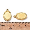 Ion Plating(IP) 304 Stainless Steel Pendant Cabochon Settings STAS-M323-57G-3