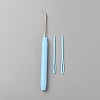 Plastic & Iron Bent Tip Crochet Needle TOOL-WH0159-06B-1