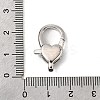 Brass Clear Cubic Zirconia Lobster Claw Clasps KK-Z078-46A-P-3