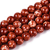 Baking Paint Glass Beads Strands DGLA-N016-8mm-06-1