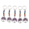 Gemstone and Natural Amethyst Chakra Keychain KEYC-P037-B02-1
