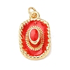 Brass Enamel Pendants KK-K408-66G-2