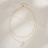 Round Natural Freshwater Pearl Pendant Necklaces NJEW-G153-03G-4