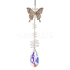Crystal and Alloy Rhinestones Steel Wire Pendant Decorations HJEW-R050-01RGP-3