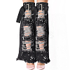 Denim Fabric Ripped Leg Sleeves AJEW-WH20060-26-1