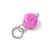 Natural Colorful Tourmaline Dice Charms PALLOY-JF04580-02-5