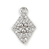 Brass Micro Pave Clear Cubic Zirconia Pendants LS-KK-L238-21P-1