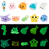 40Pcs 10 Styles Luminous Resin Sea Animals Display Decoration DJEW-SC0001-13-1