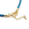 Braided Round Imitation Leather Bracelets Making BJEW-H610-01G-13-2