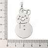 Christmas Theme 304 Stainless Steel Pendants STAS-Q005-01P-05-3