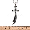 201 Stainless Steel Pendant Necklaces NJEW-C066-09P-3