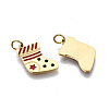 316 Surgical Stainless Steel Enamel Charms STAS-S116-398G-2