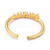 Constellation/Zodiac Sign Brass Cuff Rings RJEW-O042-06G-C-2