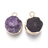 Natural Druzy Agate Pendants G-L566-A01-2