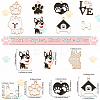 32Pcs 8 Styles Alloy Enamel Paw Print Pendants ENAM-SC0007-29-2