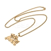 201 Stainless Steel Hollow Cute Cat Pendant Necklaces for Women LS-NJEW-K283-38G-2