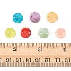 56Pcs 7 Colors Spray Painted Natural Capiz Shell Connector Charms SSHEL-FS0001-09-5