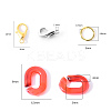 800Pcs 4 Colors Oval Acrylic Linking Rings DIY-YW0002-39-3