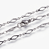 304 Stainless Steel Chain Necklaces X-STAS-P164-35P-2