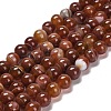 Natural Striped Agate/Banded Agate Beads Strands G-B079-A05-03B-2