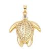 Brass Micro Pave Cubic Zirconia Pendants KK-A241-09G-1