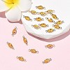SHEGRACE Brass Pave Cubic Zirconia Oval Connector Charms XGRQ2O670-439C-G-4