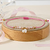 Glass Heart Charm Braided Bracelets ZL0306-2