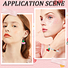 48Pcs 6 Colors Transparent Resin Pendants RESI-SC0036-63A-5