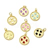 Brass Enamel Pendants KK-I378-20G-A-1