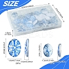 40Pcs 2 Styles Floral Theme Ornaments Glass Oval Flatback Cabochons GGLA-FS0001-10-4