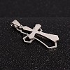 Tarnish Resistant 201 Stainless Steel Cross Split Pendants STAS-I032-013-2