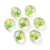 UV Plating Rainbow Iridescent Acrylic Beads OACR-A014-02F-1