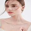 1Pc Stainless Steel Letter Rectangle Pendant Necklaces NJEW-LP0001-34T-P-4
