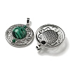 Synthetic Malachite Pendants G-Q158-03M-2