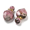 Faceted Natural Rhodonite Pendants G-A225-02G-3