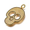 Brass Micro Pave Cubic Zirconia Pendants KK-U055-08G-02-2