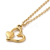 304 Stainless Steel Heart Pendant Necklaces for Women LS-NJEW-H016-02G-2