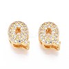 Brass Micro Pave Clear Cubic Zirconia Beads KK-T071-17G-Q-1
