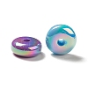 UV Plating Opaque Rainbow Iridescent Acrylic Beads X-PACR-D069-03-3