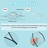 10Pcs 2 Colors Plastic Black and White Rain Bonnets AJEW-CP0007-88-2